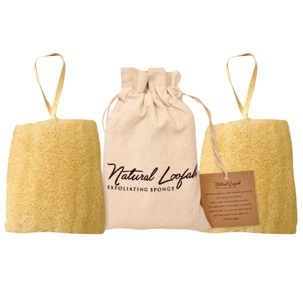 100% Egyptian Loofah Sponge Sets - Papa Bear Care